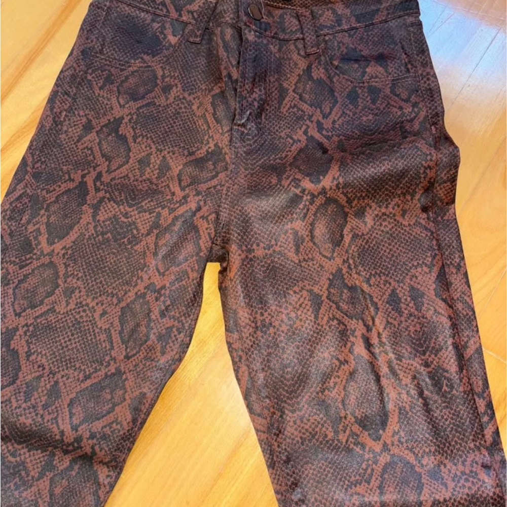 J Brand Men's Brown Snake Print Dress Pants